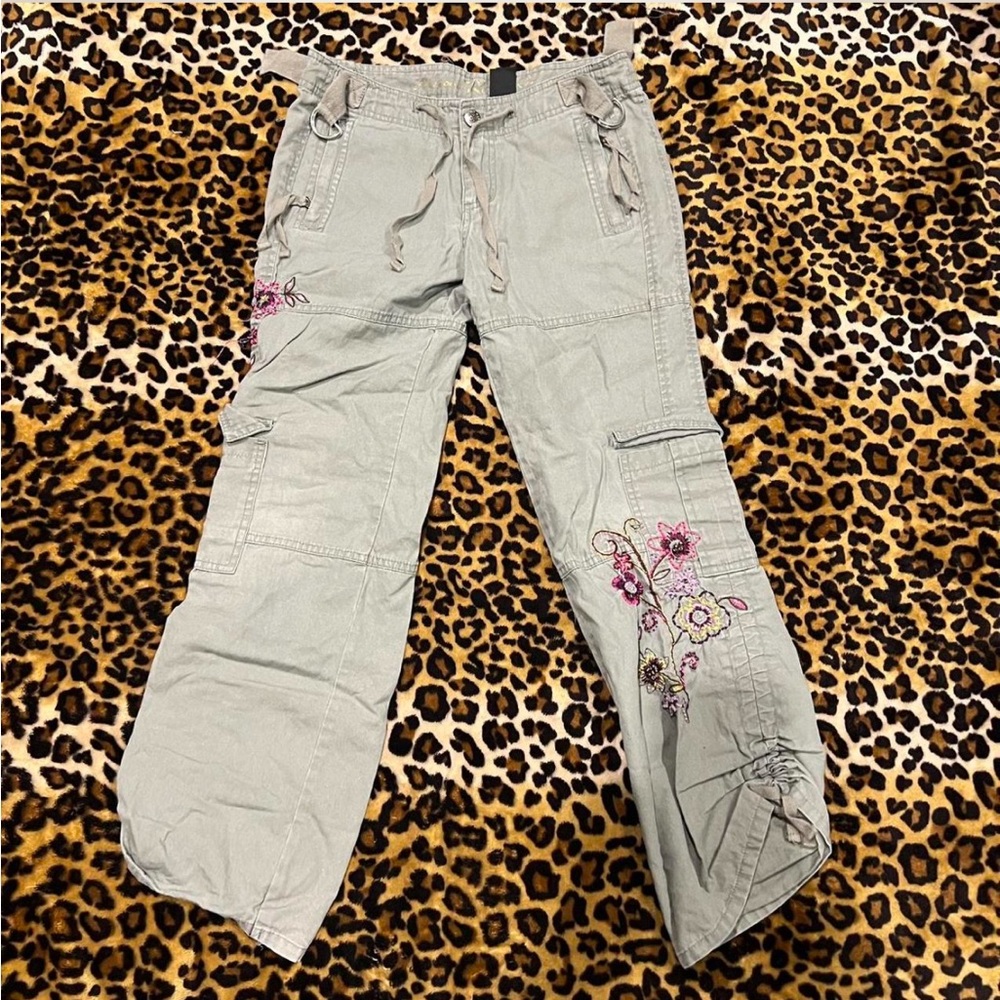 Arizona Jean Company Pink and Green Cropped Jumpsuit